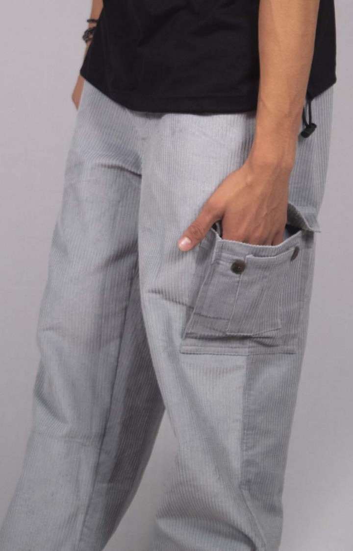 Men's Grey Corduroy Clown Pant