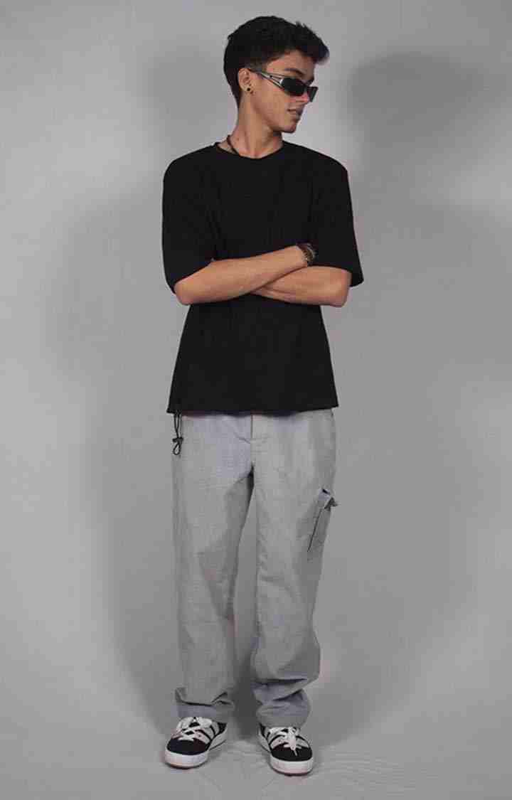 Men's Grey Corduroy Clown Pant