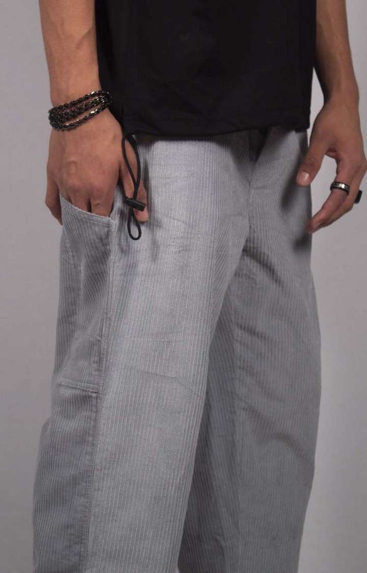 Men's Grey Corduroy Clown Pant