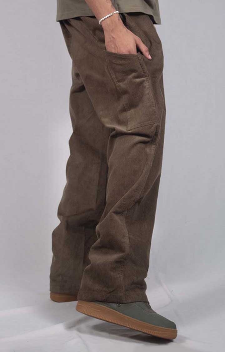 Men's Brown Corduroy Clown Pants