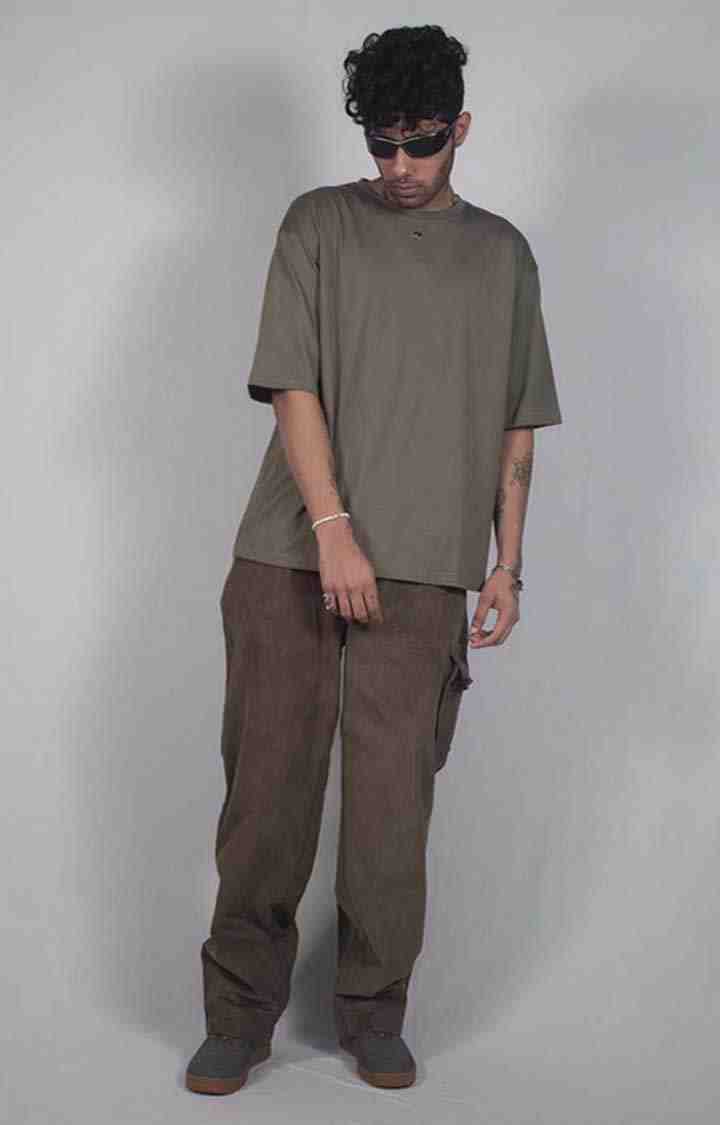 Men's Brown Corduroy Clown Pants