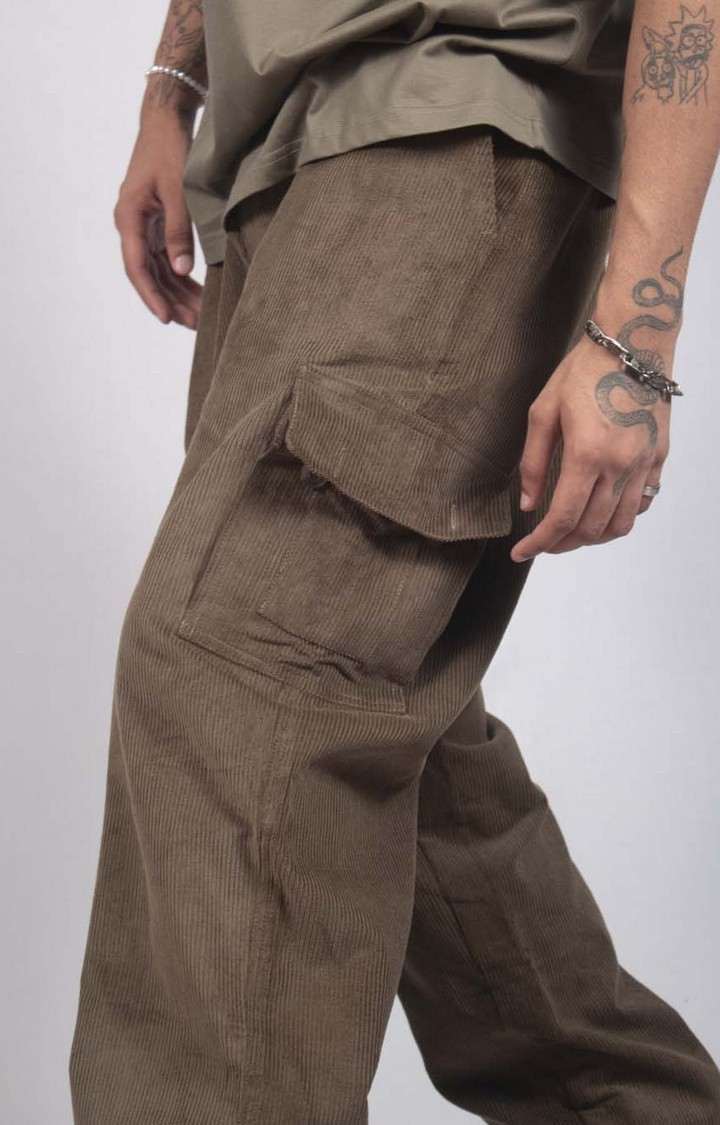 Men's Brown Corduroy Clown Pants