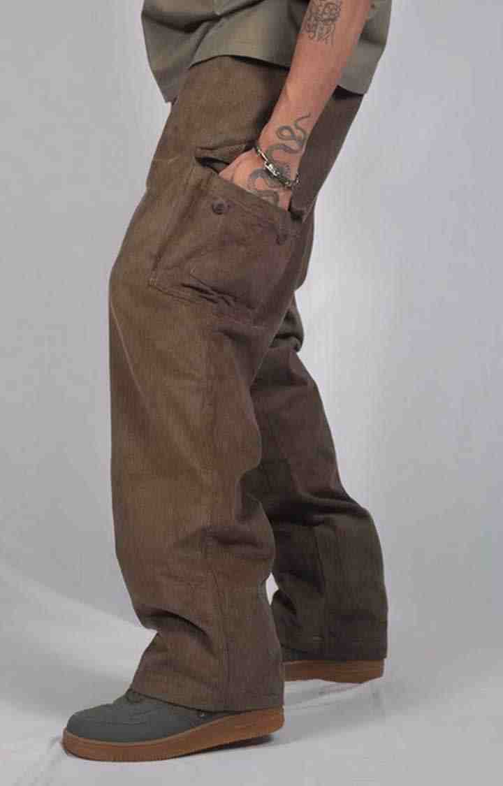 Men's Brown Corduroy Clown Pants