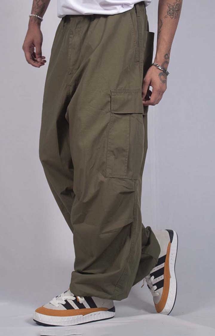 The Seed Store | Unisex Olive Green Super Baggy Pant