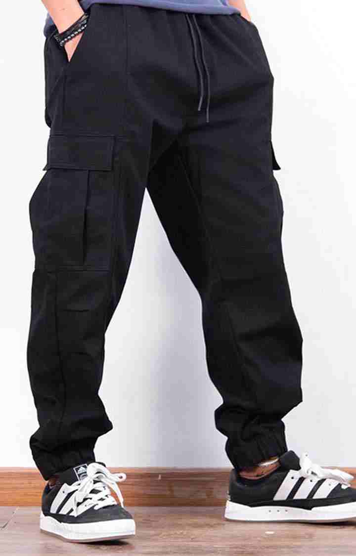 Black utility joggers store