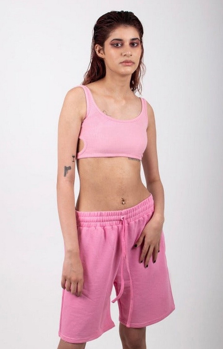 Women's Pink Boxer Co-ord Set
