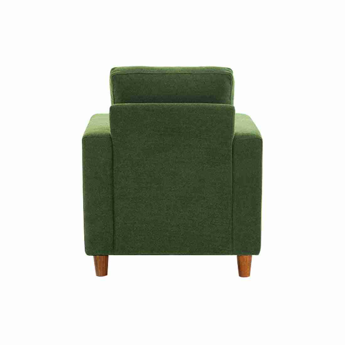 neudot Roman Sofa for Living Room |1 Person Sofa|Premium Fabric with Cushioned Armrest | Solid Wood Frame|1 Seater in Emerald Green Color