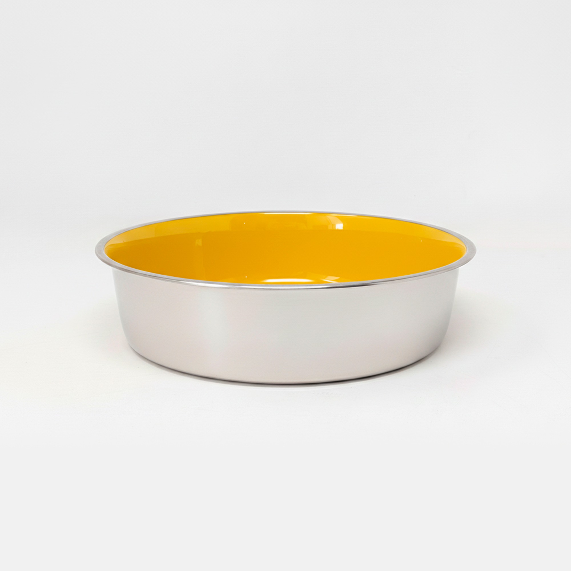 Ezra Anti Skid Rubber Grip, Stainless Steel Bowls for Dog, Yellow