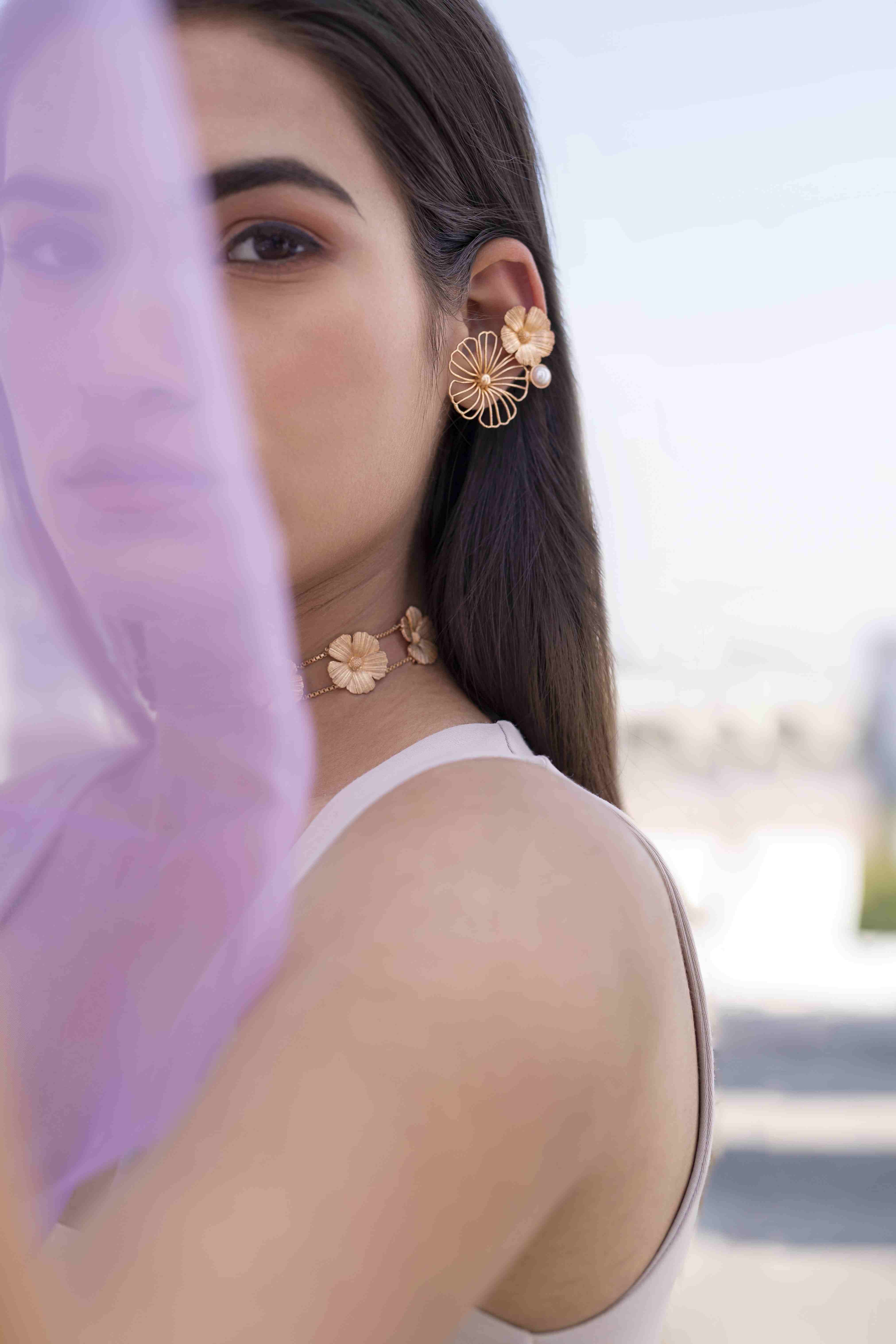 Floral Ear Cuff