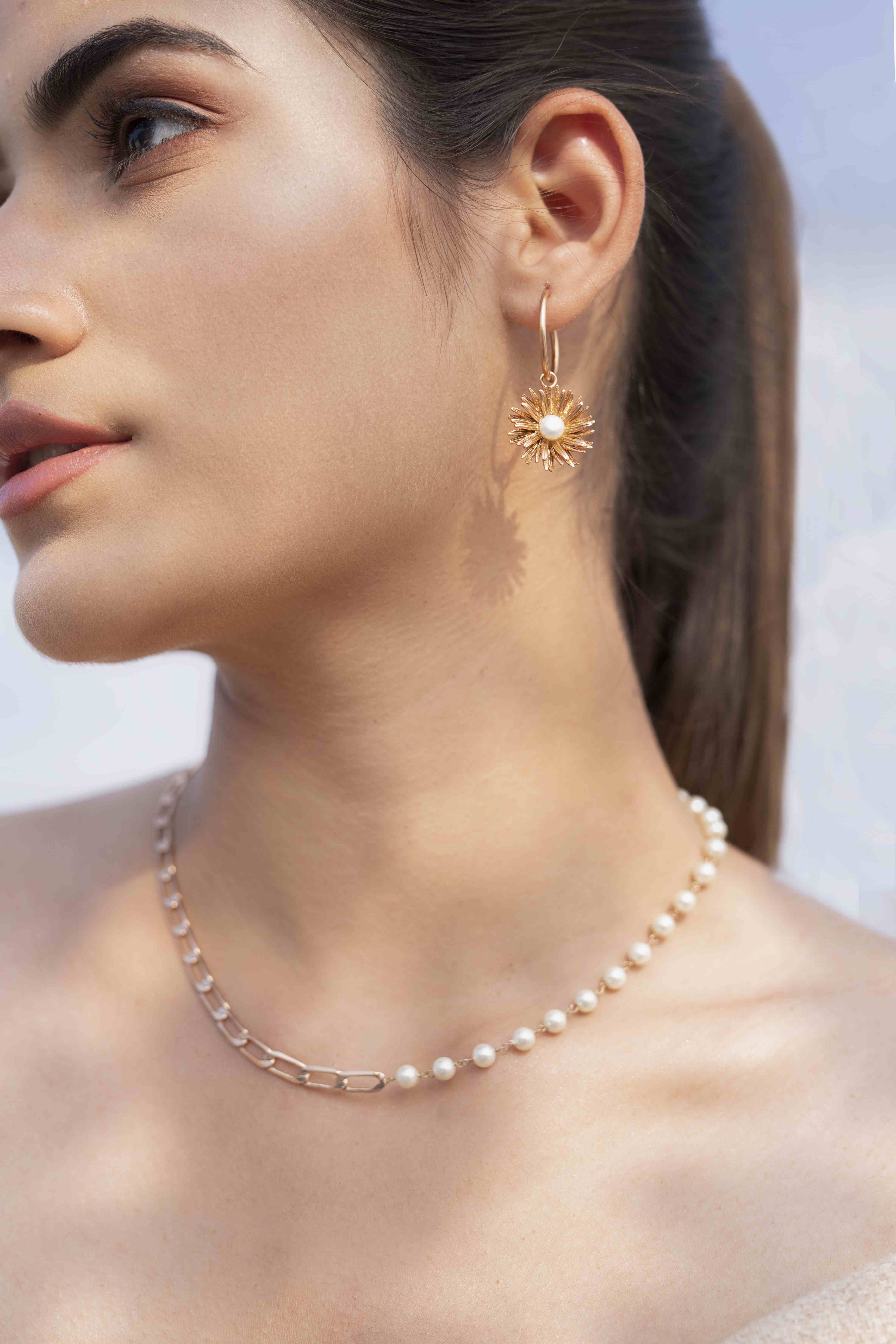 Flower Drop Earring