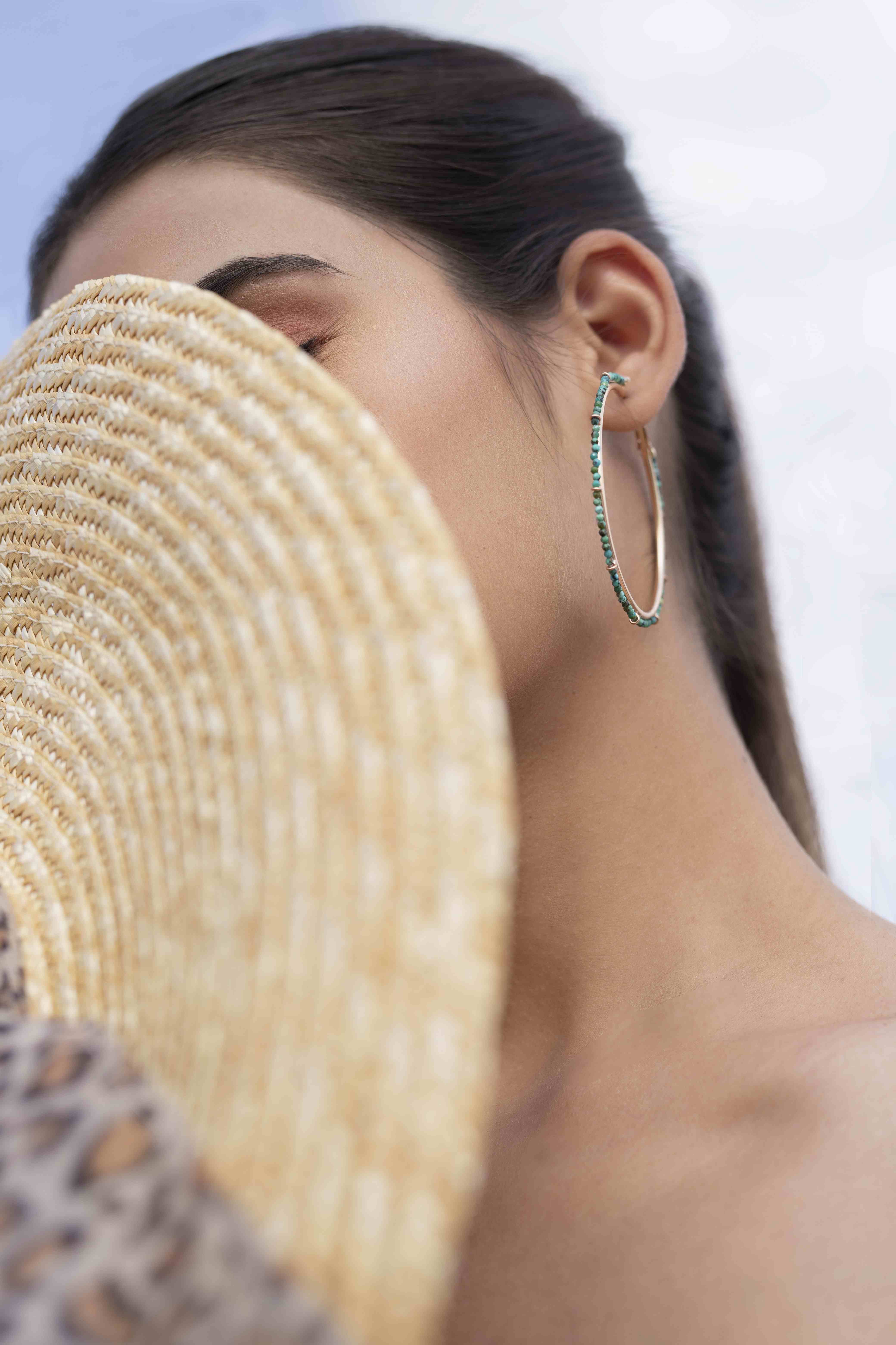 Turquoise Hoop