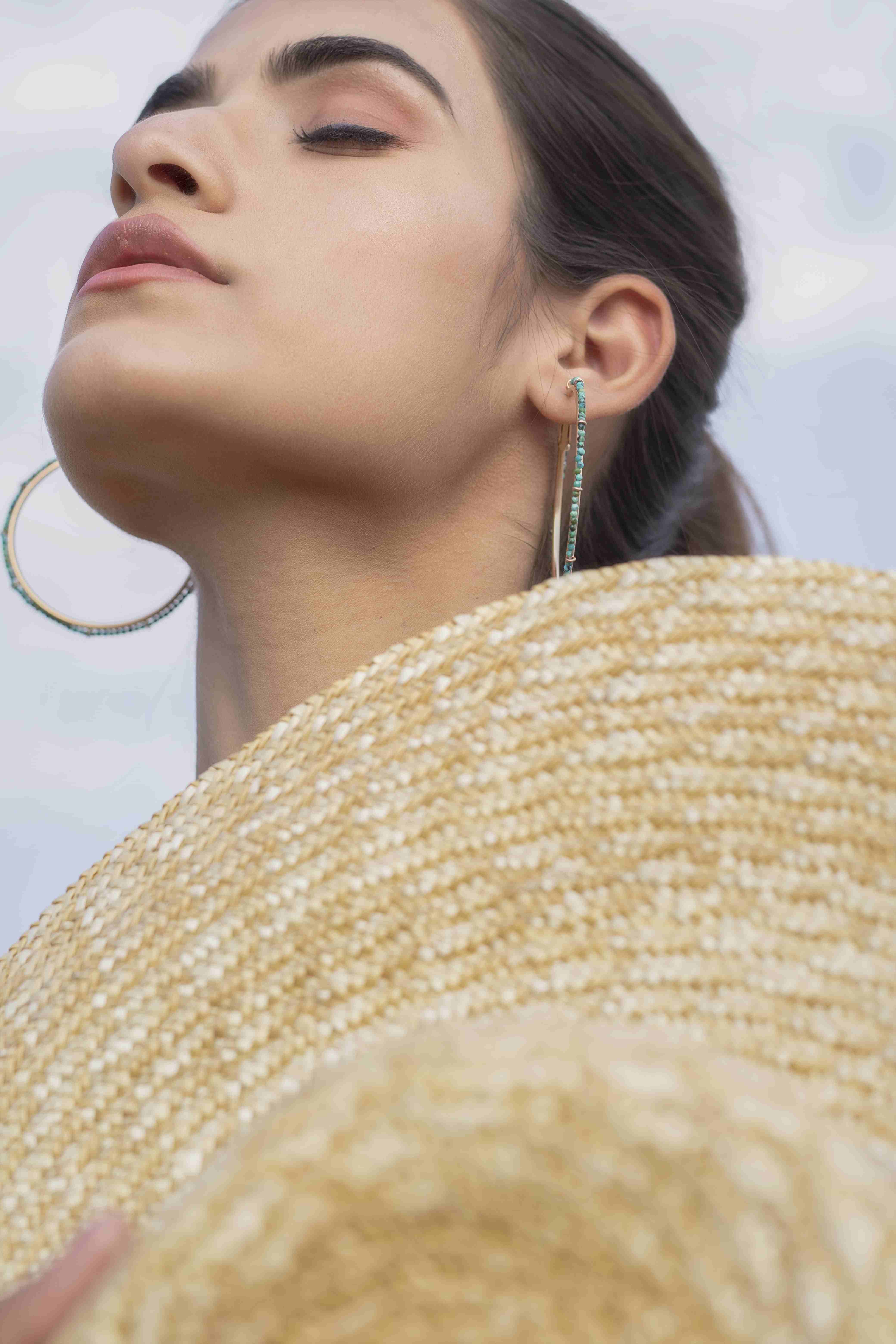 Turquoise Hoop