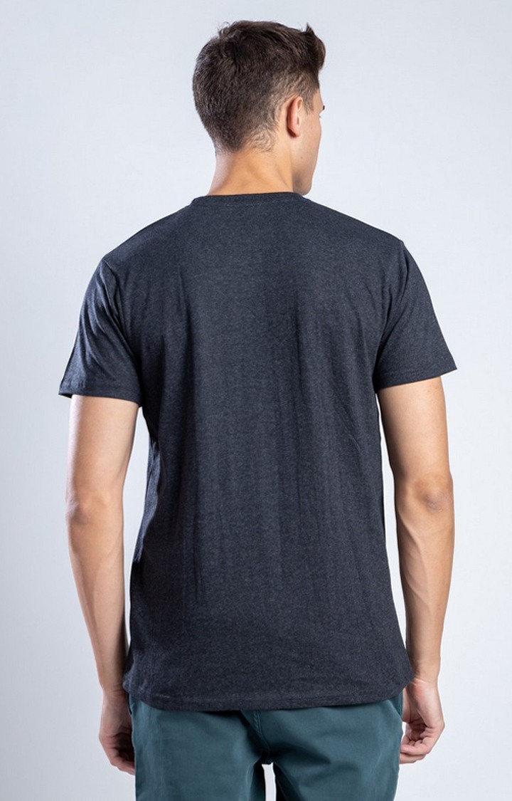 Men's Deep Dive Black Cotton Regular T-Shirts