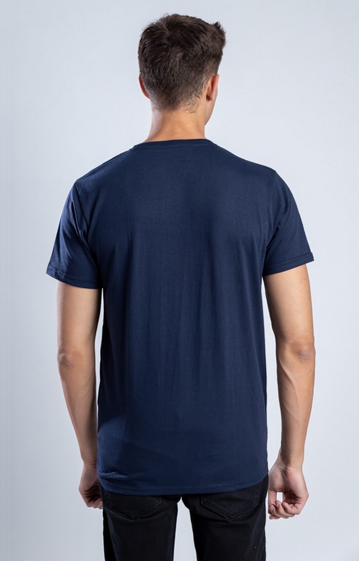 Men's The Harmony of Life Blue Cotton Regular T-Shirts