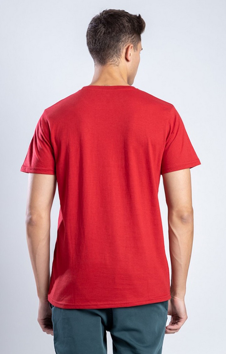 Men's To be or not to be Red Cotton Activewear T-Shirts