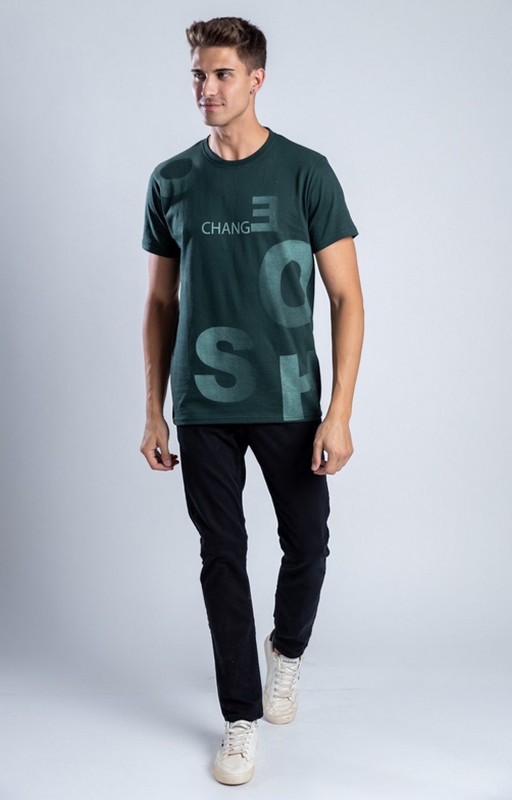 Men's When In Doubt Green Cotton Regular T-Shirts