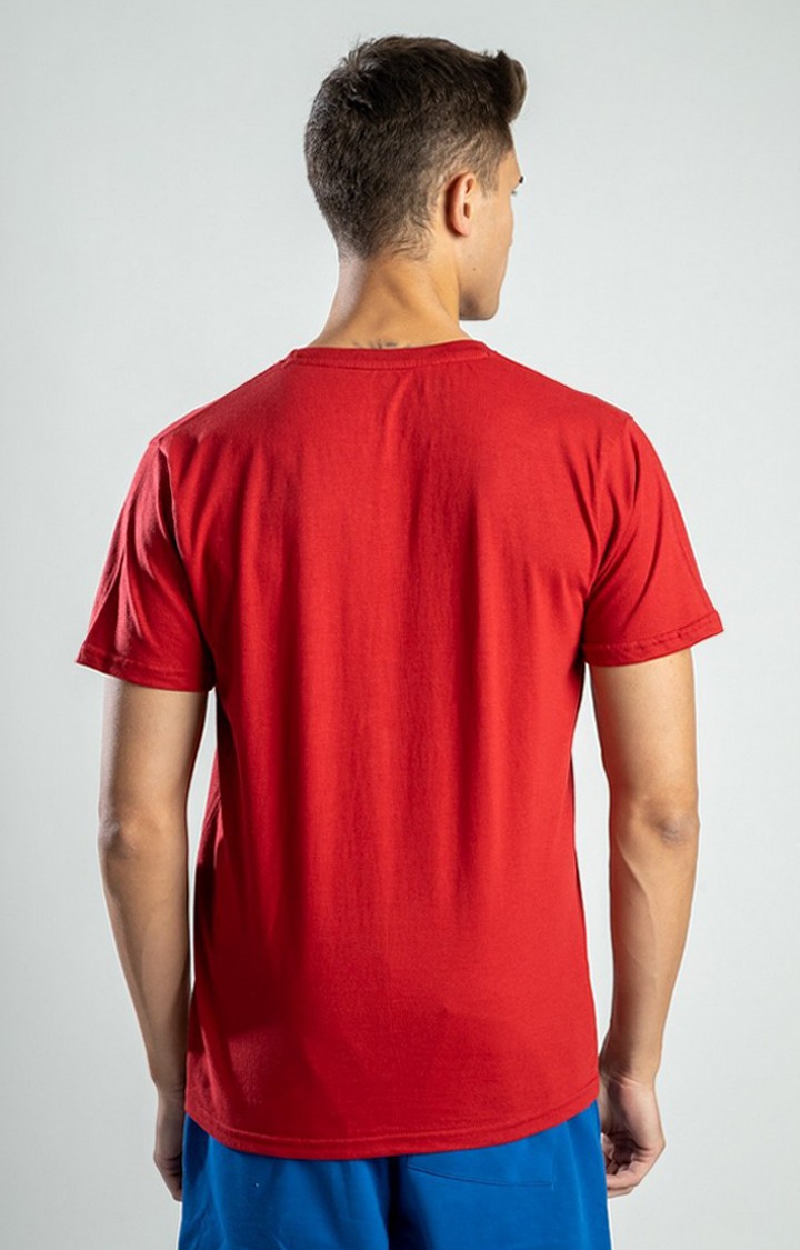 Men's The Reflector Red Cotton Regular T-Shirts