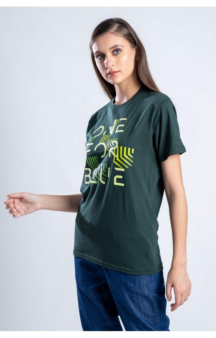 Men's The Green Guard Green Cotton Regular T-Shirts