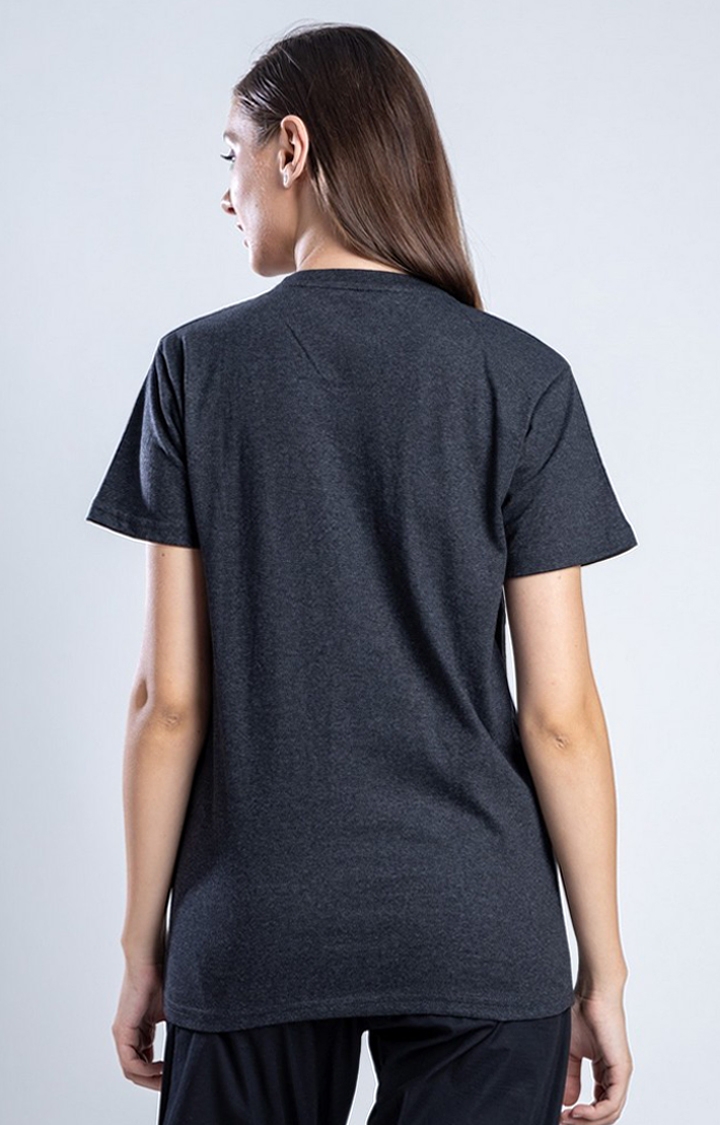 Women's The Infinite Possibilities Black Cotton Regular T-Shirts