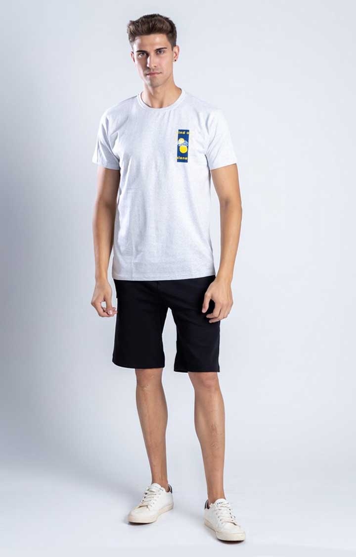Men's Dear Terra White Cotton Regular T-Shirts