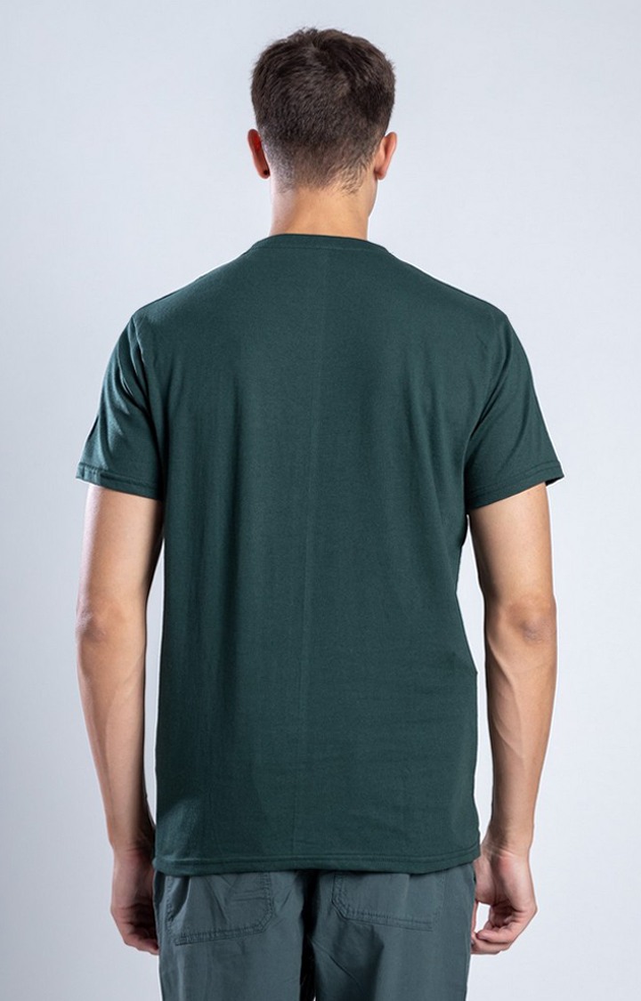 Men's Canopy of Sunshine Green Cotton Regular T-Shirts