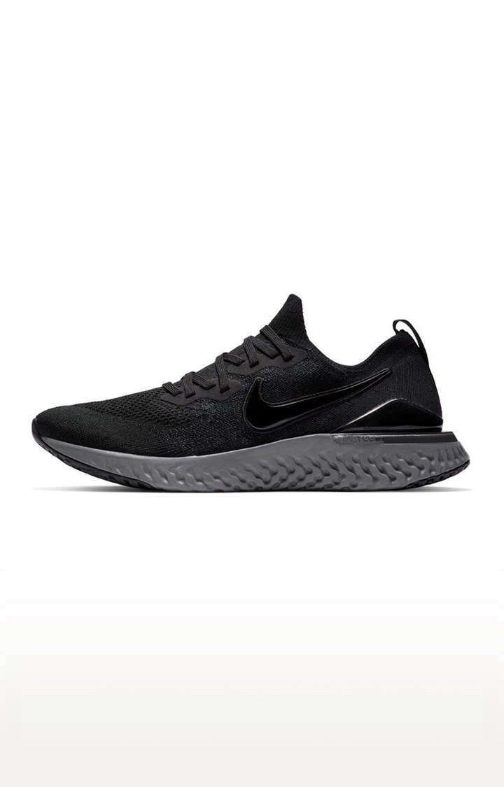 Black Epic React Flyknit 2 Running Shoes