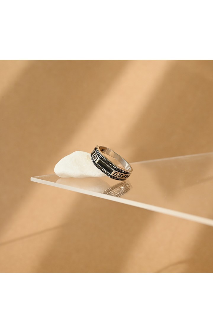 Bohemian Black Stone Men's Ring