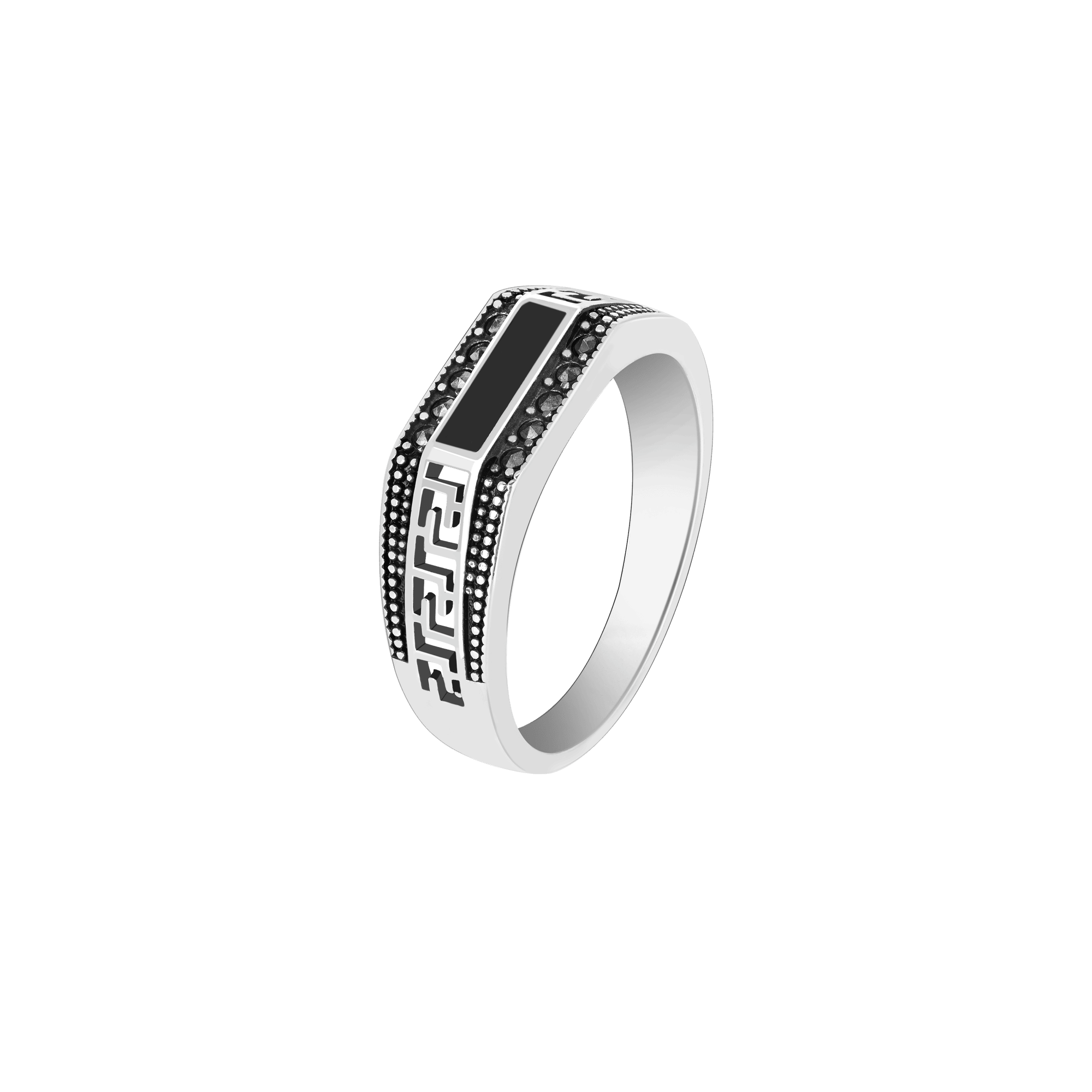 Bohemian Black Stone Men's Ring