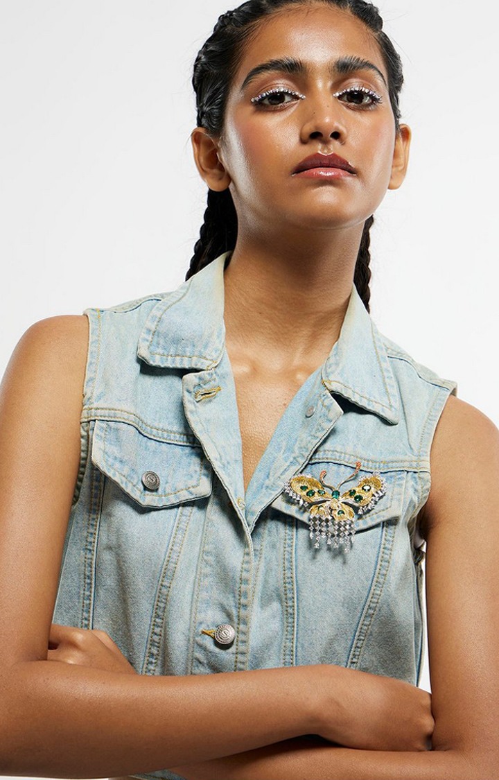 Unisex Gold 10 Inch Jolie Brooches