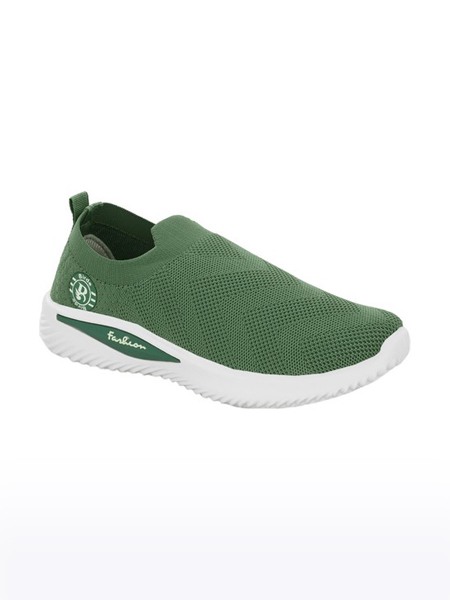 Women's Green Casual Slip-ons
