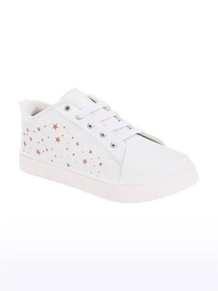 Women's White Casual Lace-ups