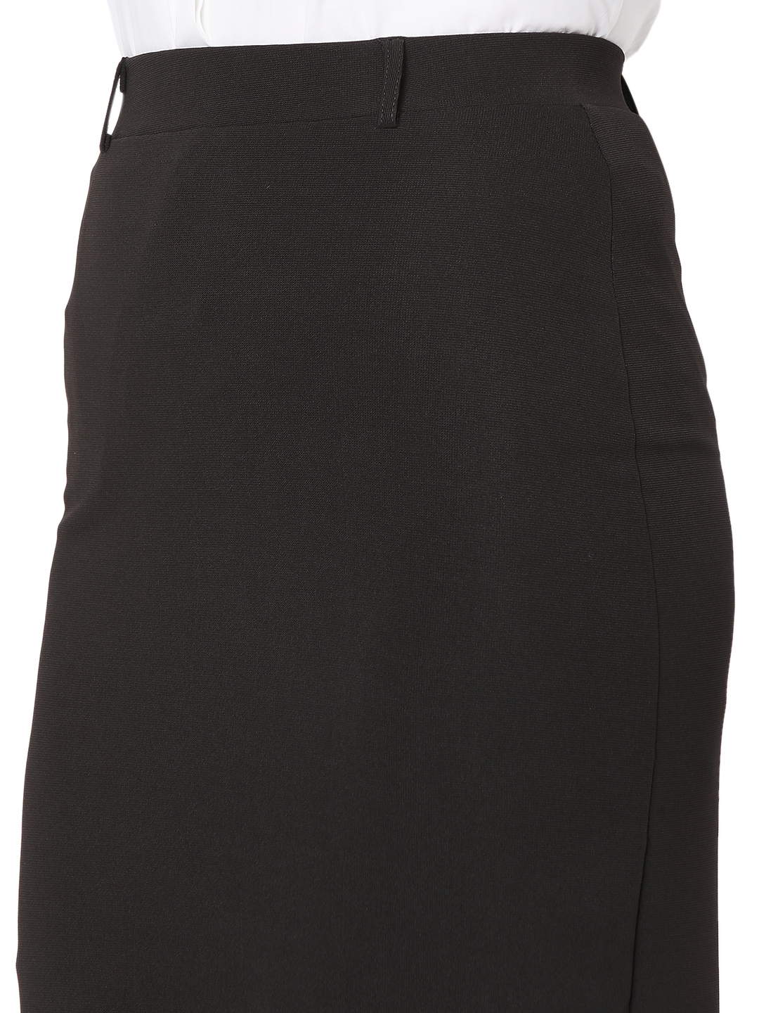 Smarty Pants | Smarty Pants women's cotton lycra black color pencil skirt. 4