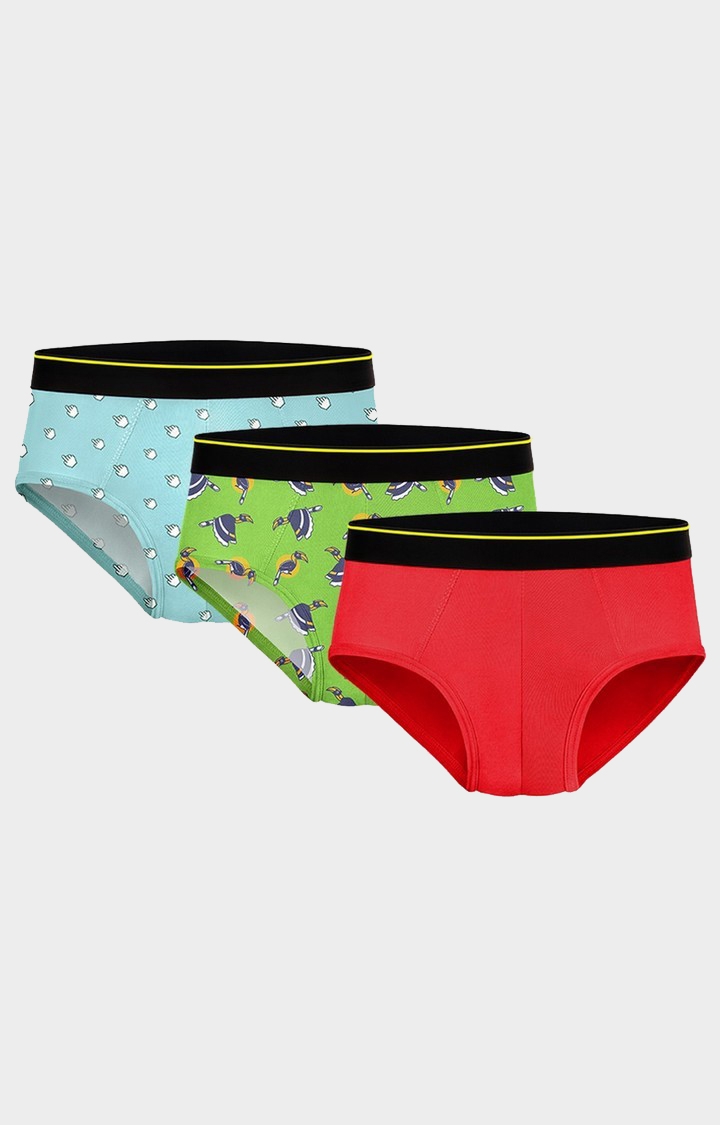 Bummer | Bummer Ski Petrol and Chill Bill and Clickbait Micro Modal Brief- Pack of 3 For Men 0