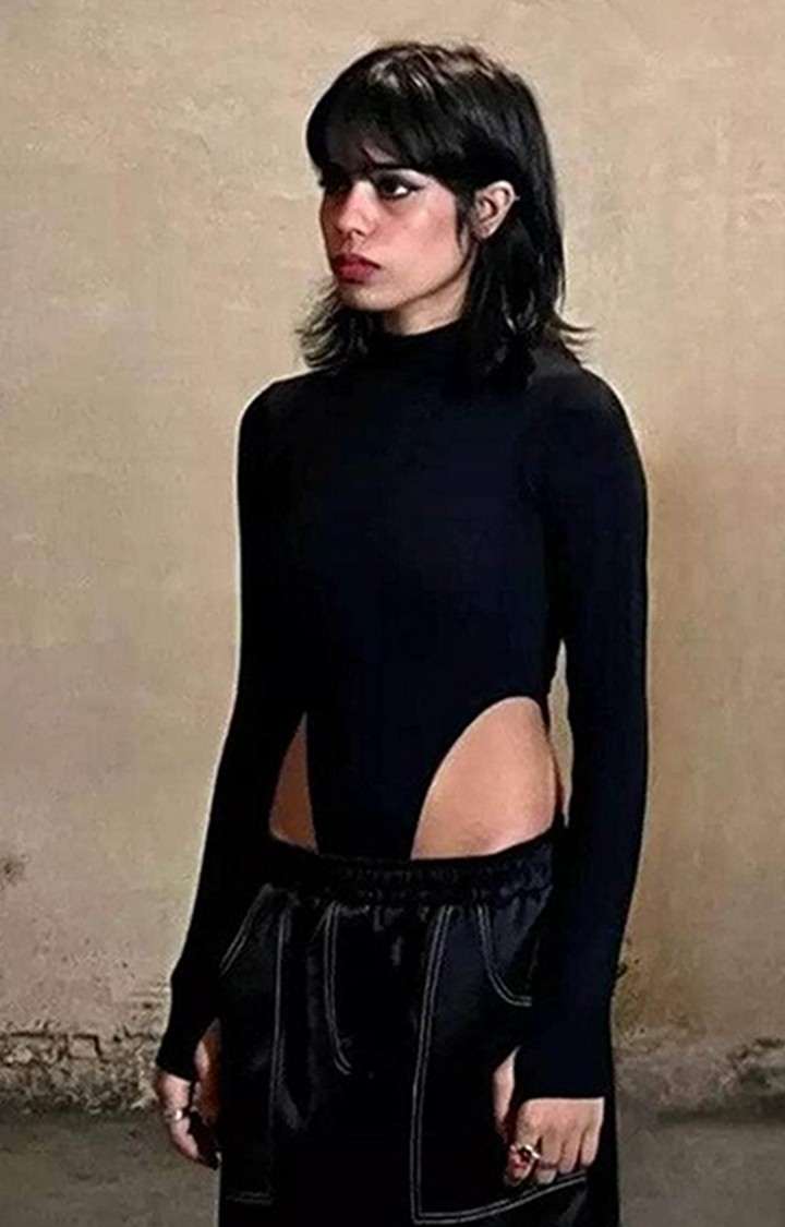 Women's Black Turtle Neck Bodysuit