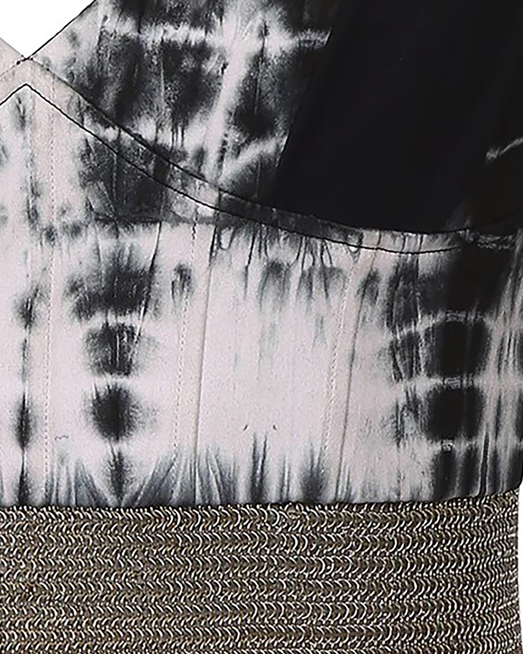Tie-Dye Bralette With Chainmail Hem