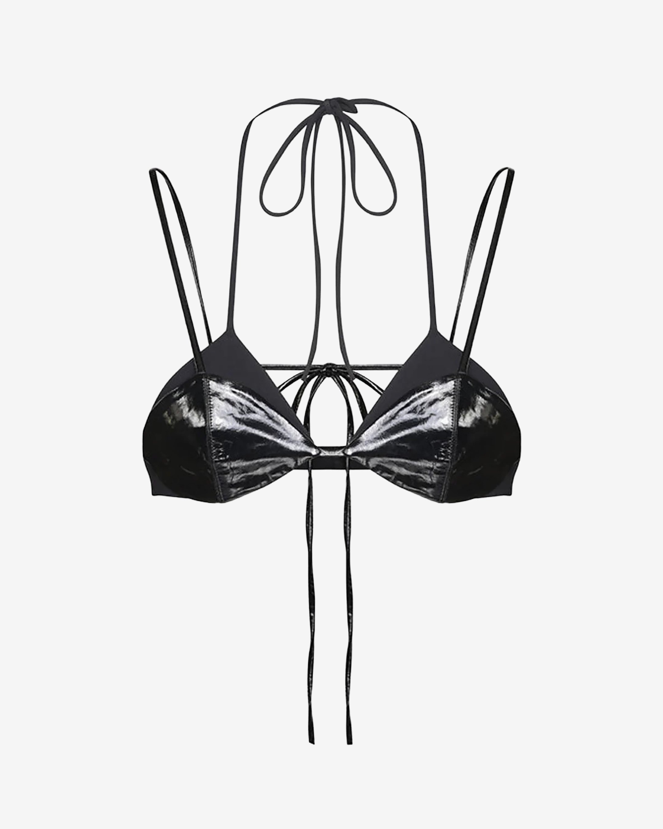 Econyl Bralette Layered With Latex