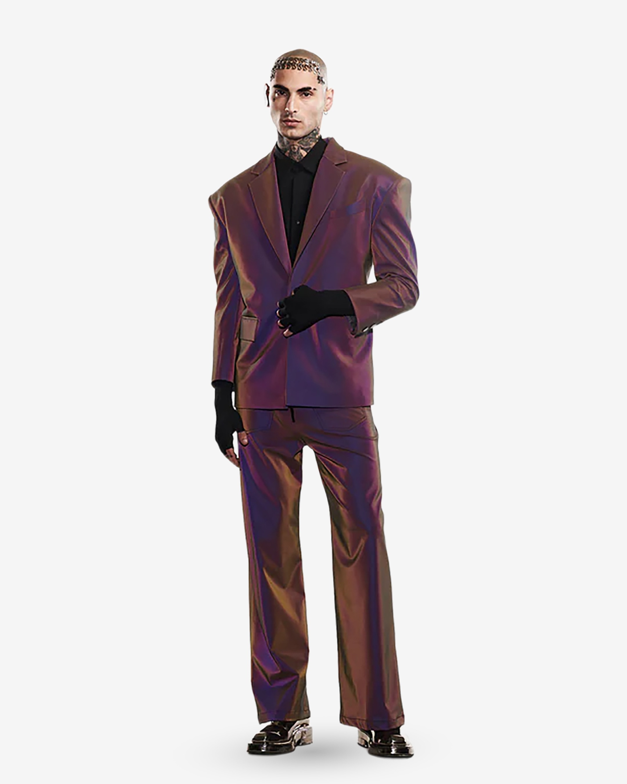 Purple Reflective Co-ord Set