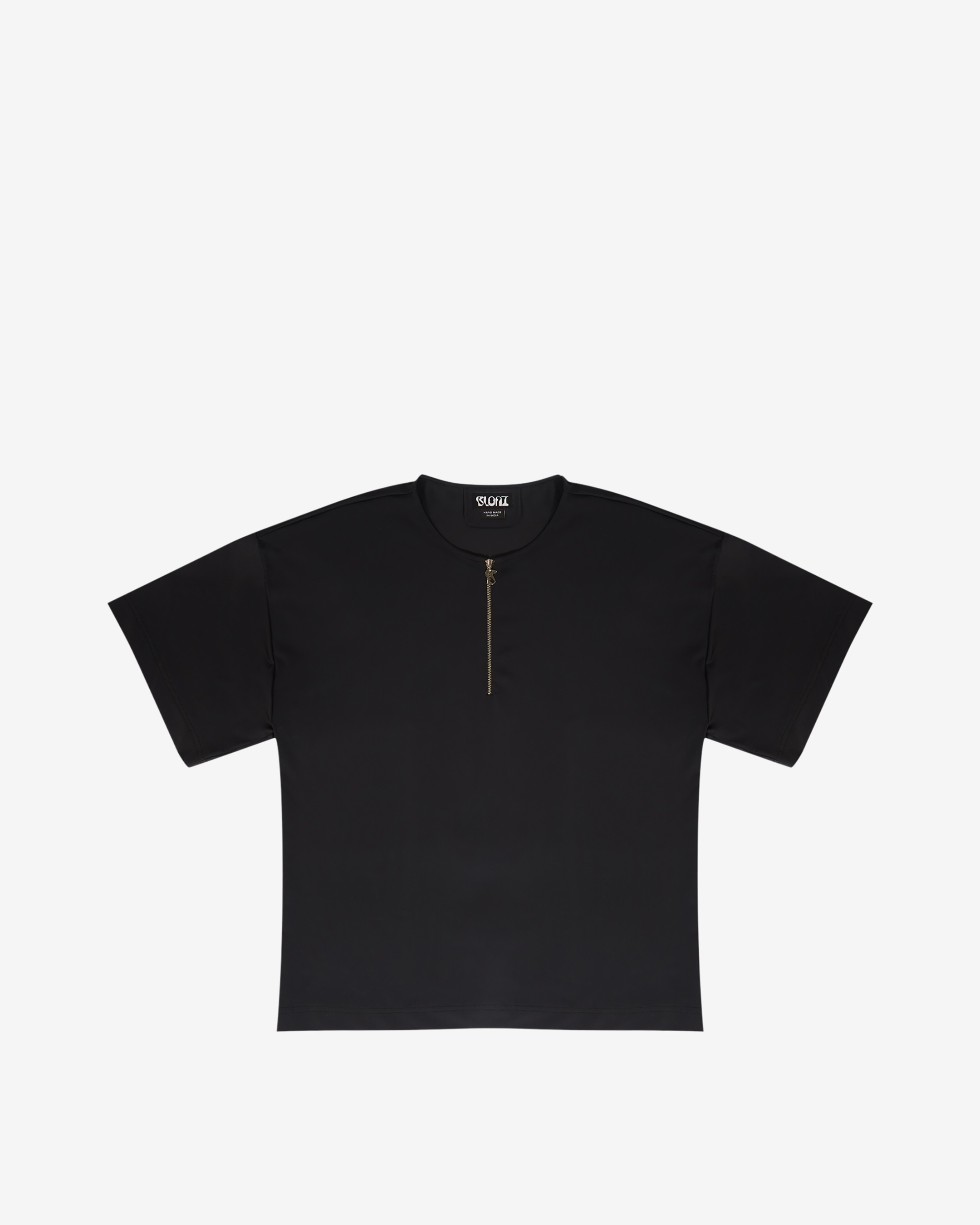 Black Round Neck Econyl T-shirt