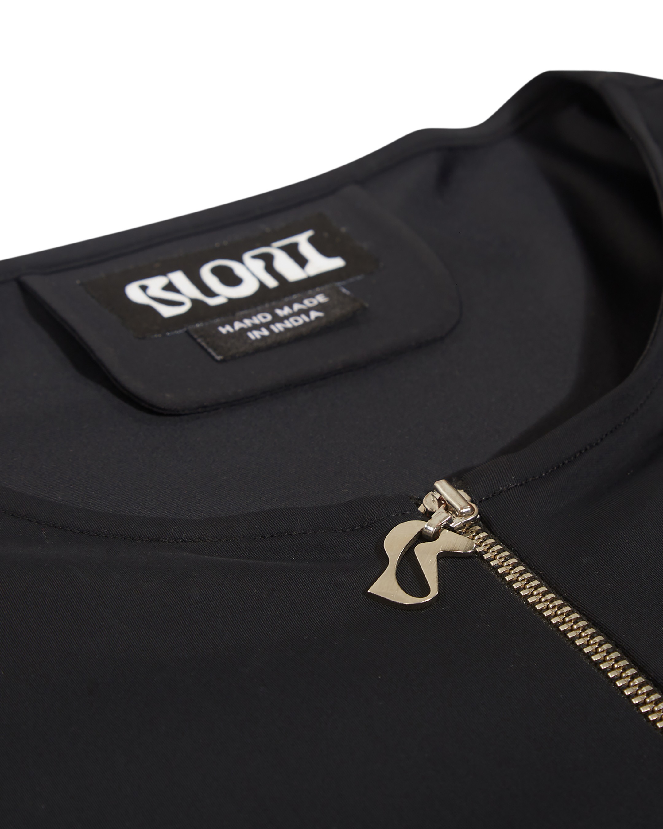 Black Round Neck Econyl T-shirt