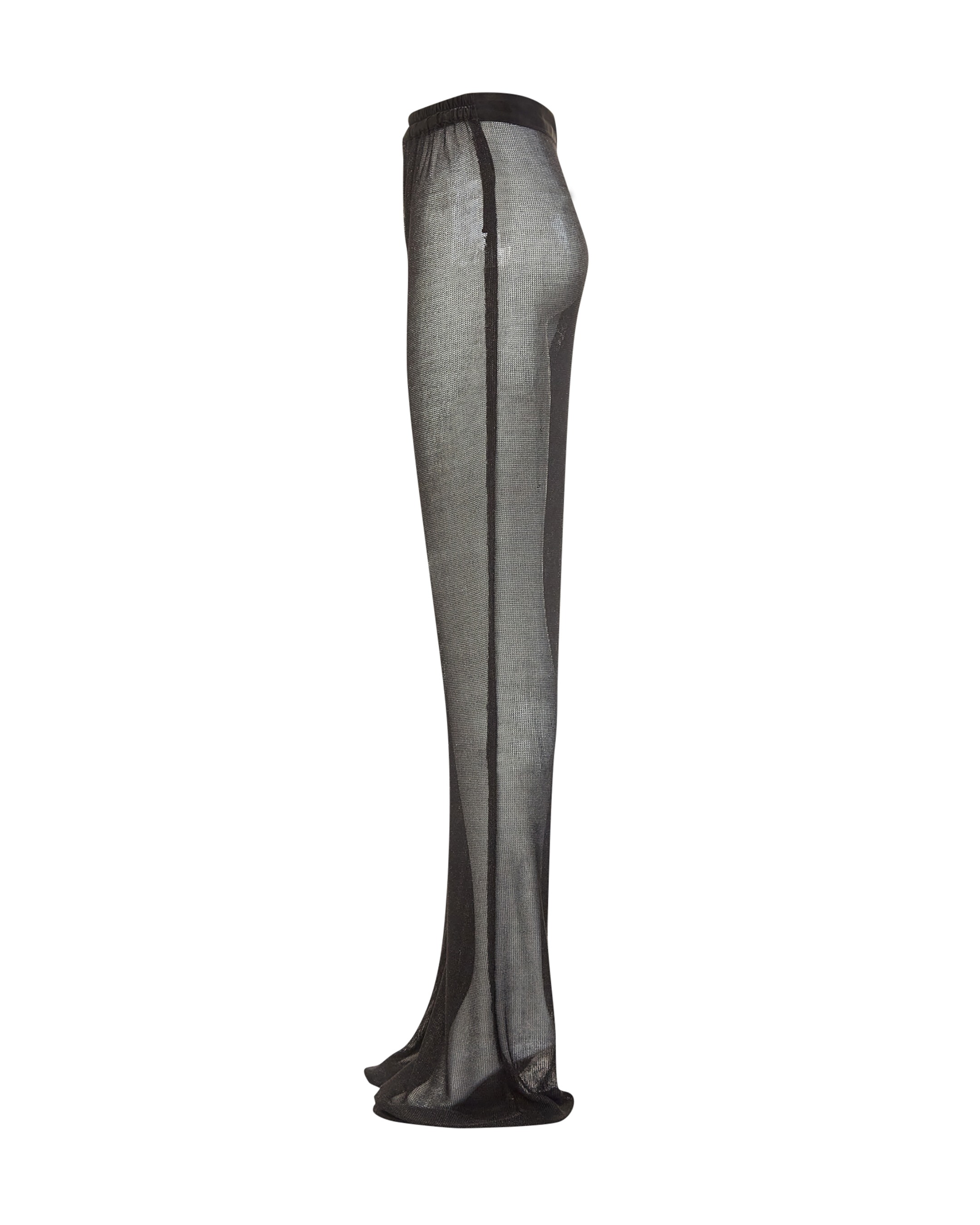 Black Recycle Mesh Pants