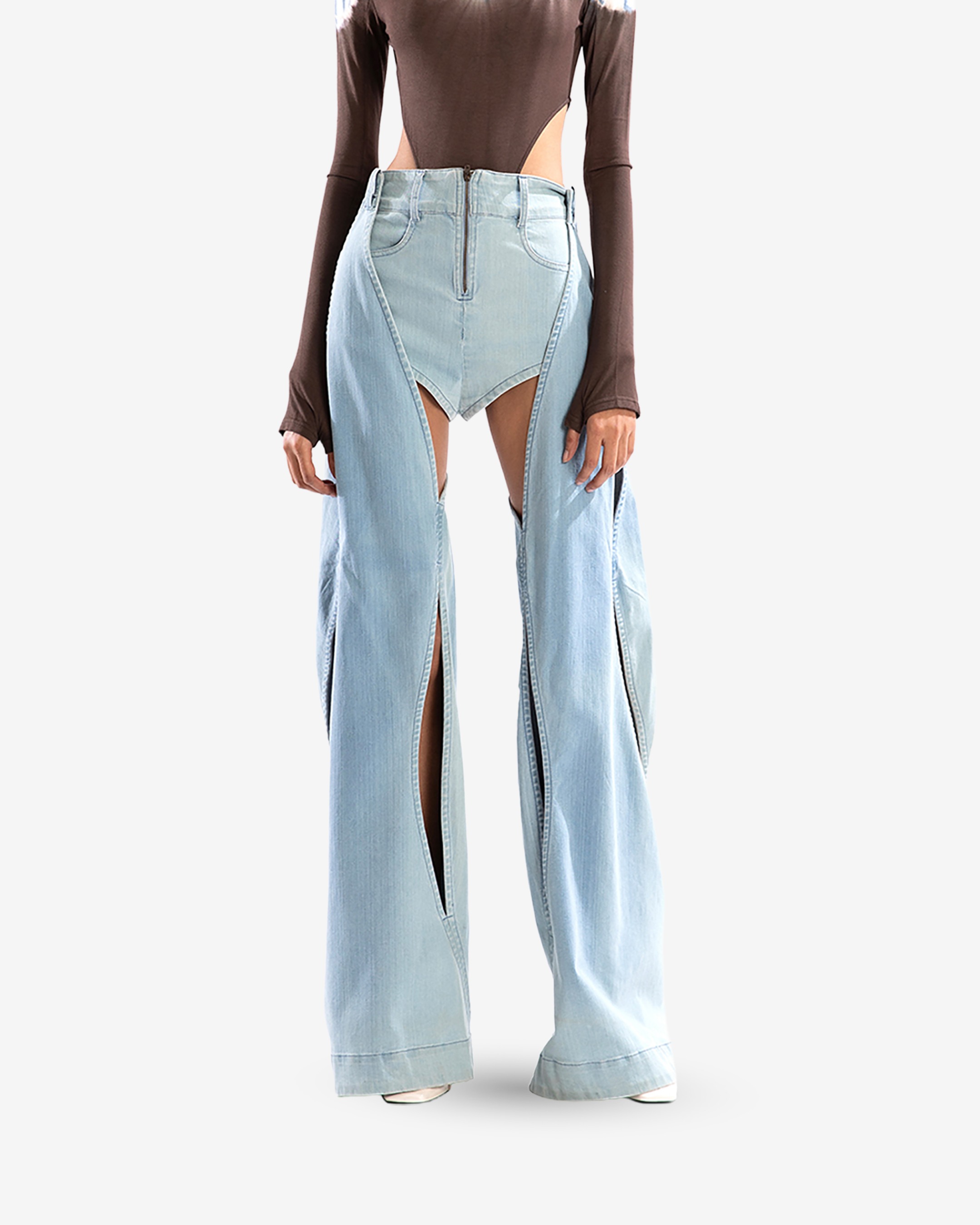 Denim Chaps Pants