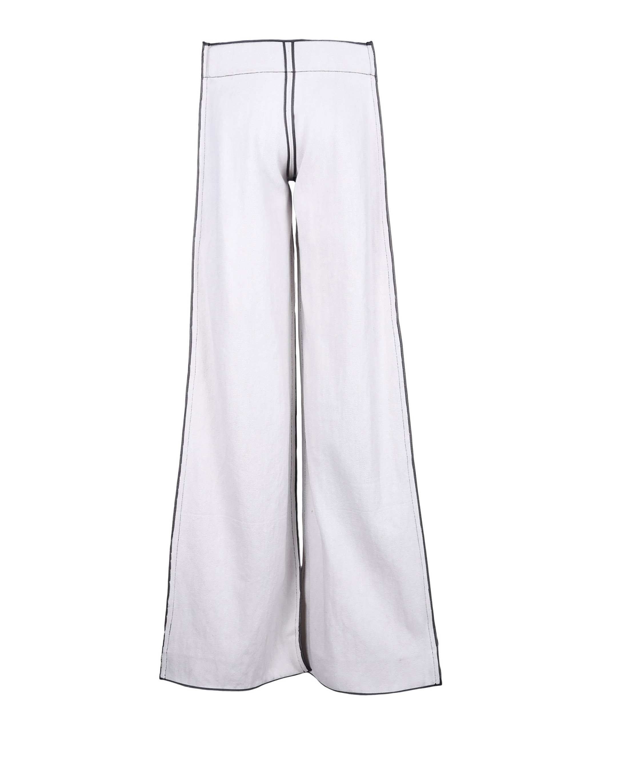 Structured Grey Handwoven Denim Pants