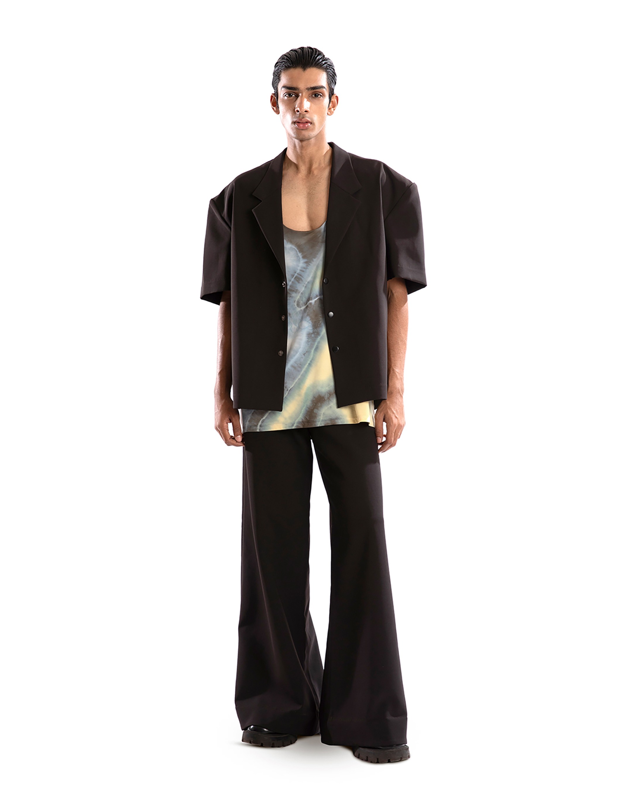 Black Pet Broad Hem Pants
