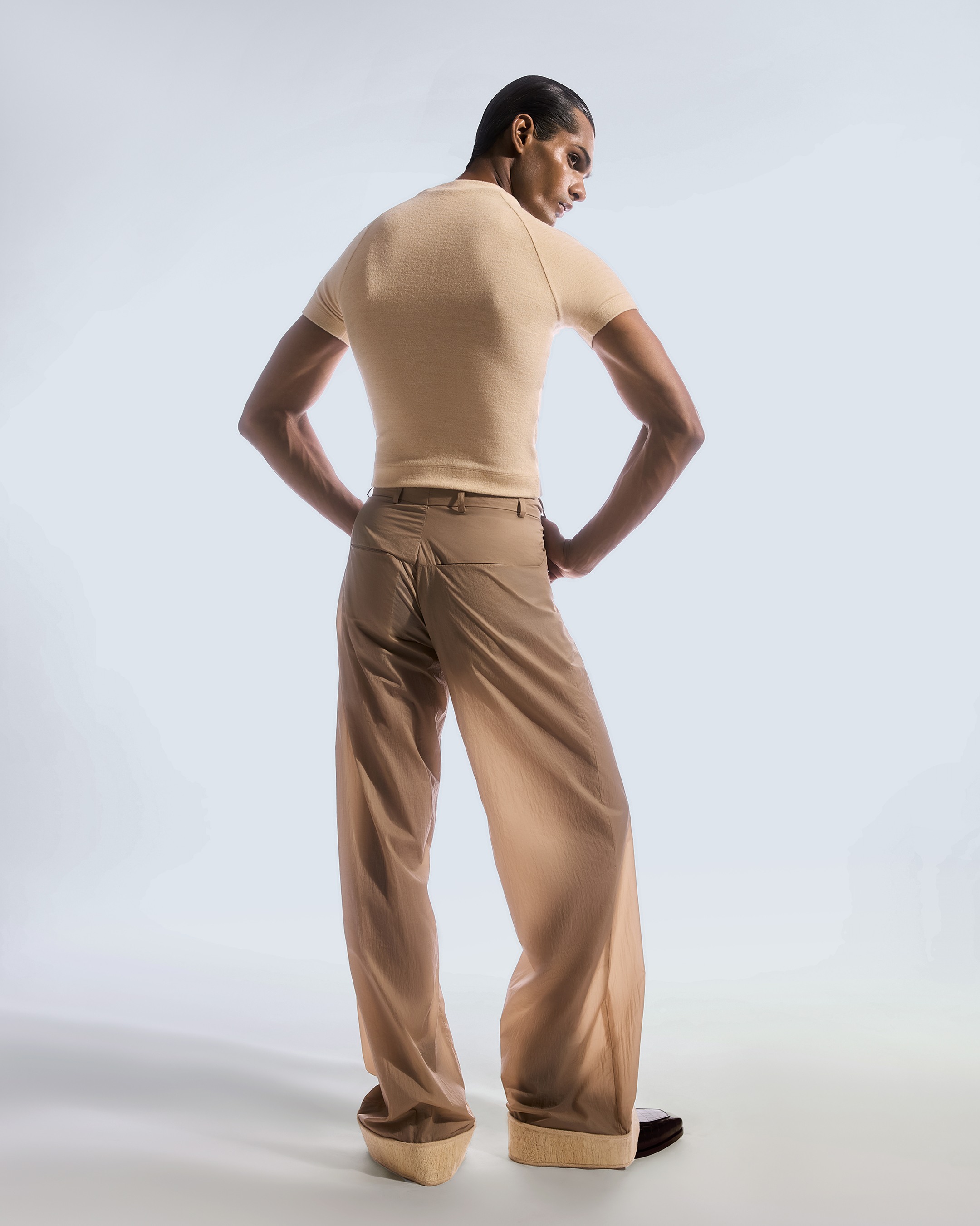 Wide Hem Paper Pants