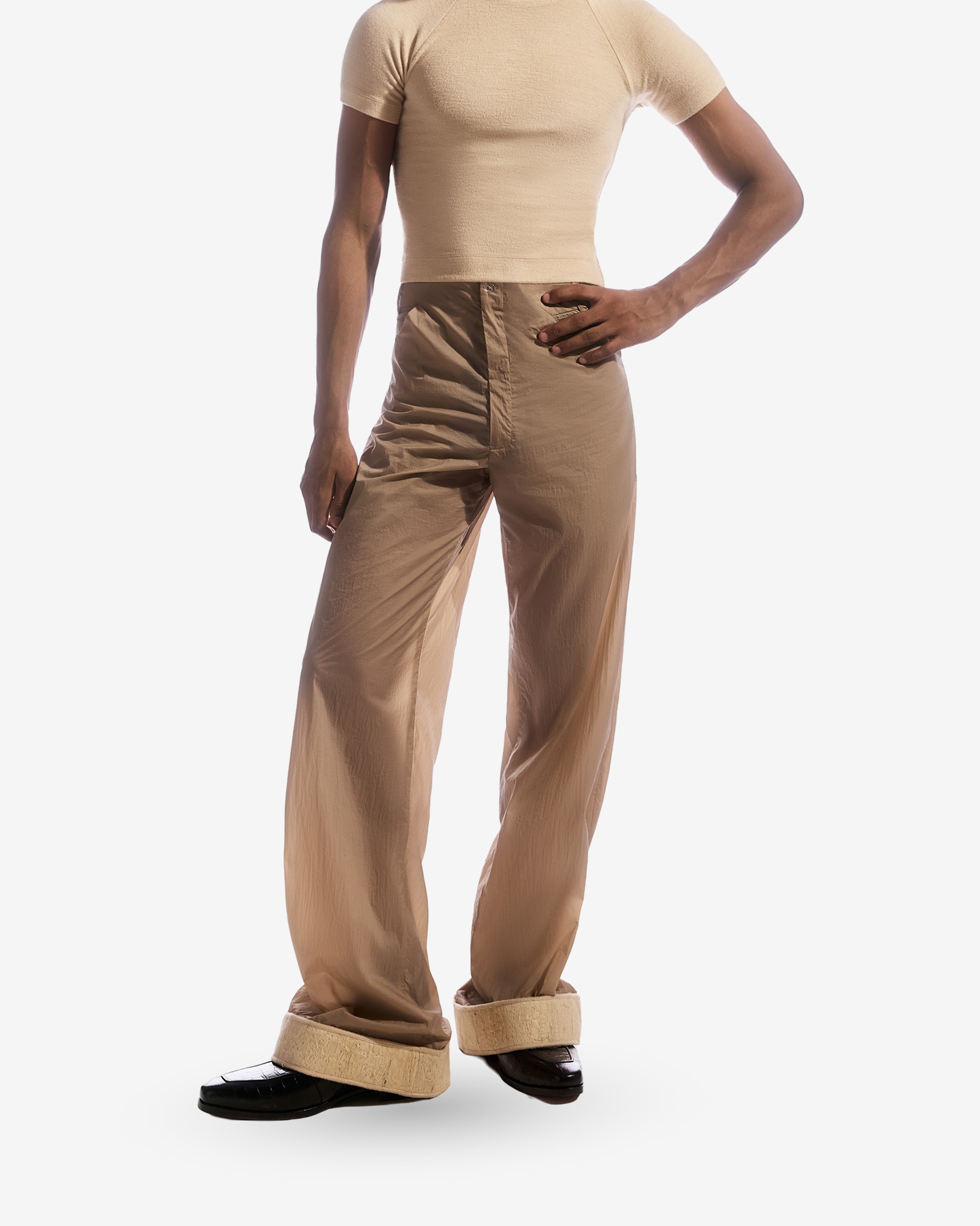Wide Hem Paper Pants