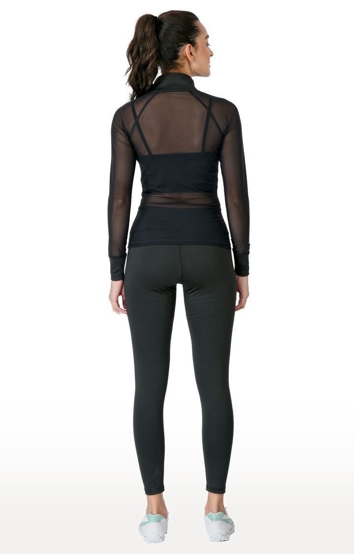 Body Smith | Women's Solid Black Tracksuits 4