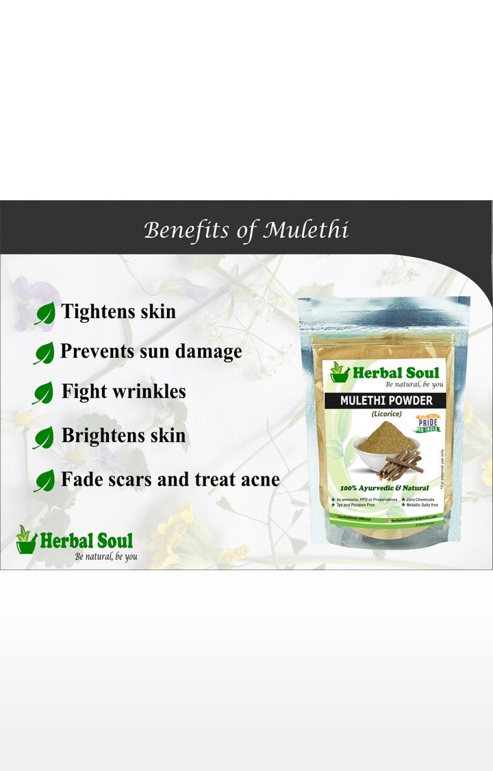 Herbal Soul | Herbal Soul Mulethi Powder (100% Natural)in Ziploc standup Pouch | Unisex | Pack of 4 ,400 gm 3