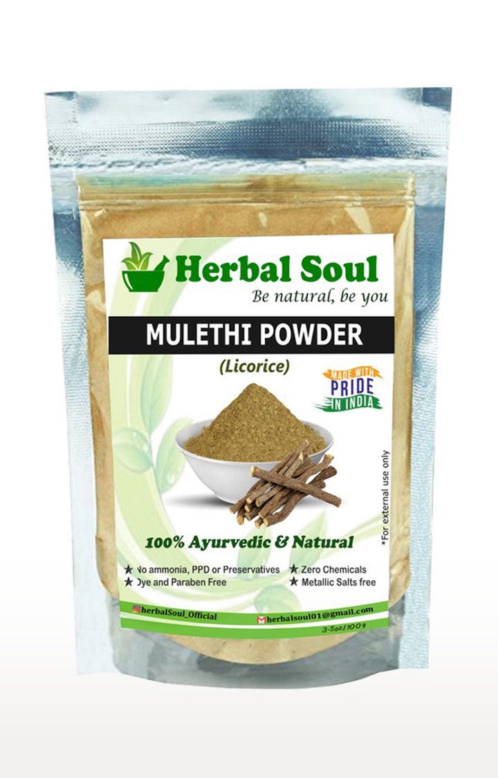 Herbal Soul | Herbal Soul Mulethi Powder (100% Natural)in Ziploc standup Pouch | Unisex | Pack of 4 ,400 gm 1