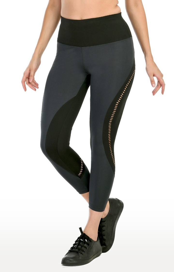 Buy WEARJUKEBOX Women's Designer Sports Leggings (Black)- Active & Gym Wear  at Amazon.in
