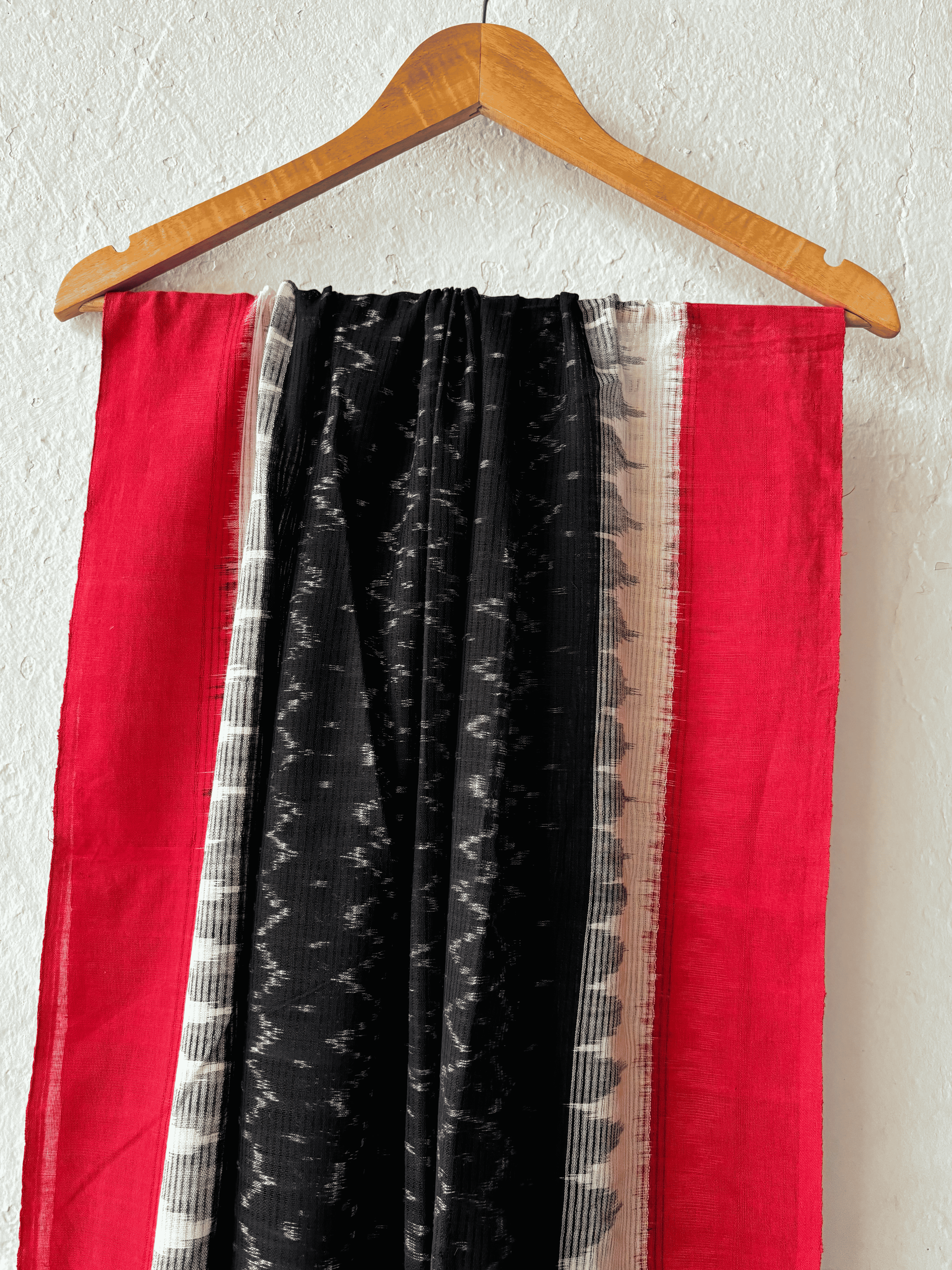 Cotton Black Warp Ikat Duppata